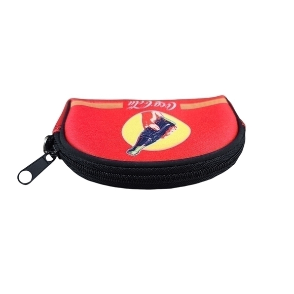 𝅺rare Official Coca Cola Plush Zippered Coin Purse Pouch Carry All Case - Picture 5 of 5